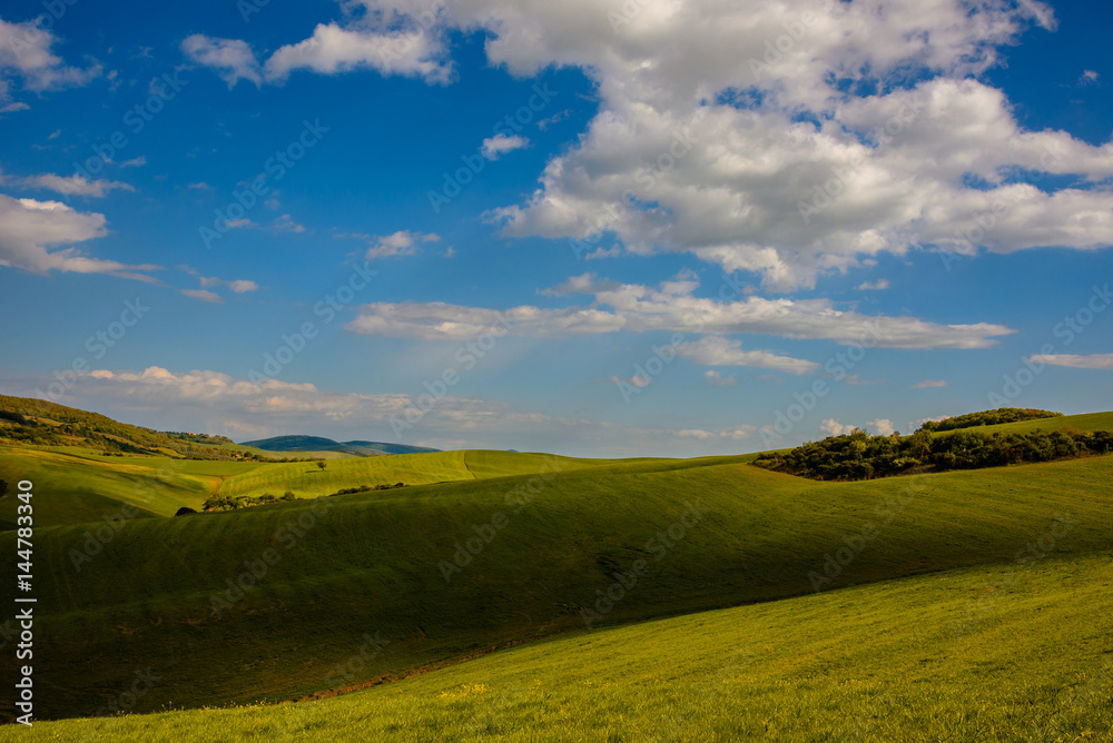 View of Tuscany countryside in spring View of Tuscany countryside in spring