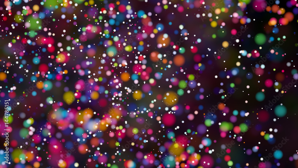 Beautiful colorful bokeh blurred background defocused lights