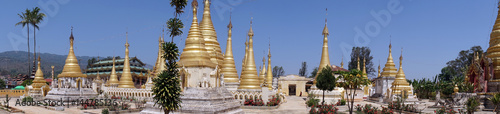 Stupas in monastery