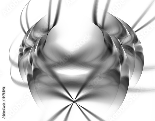 Monochrome abstract fractal illustration