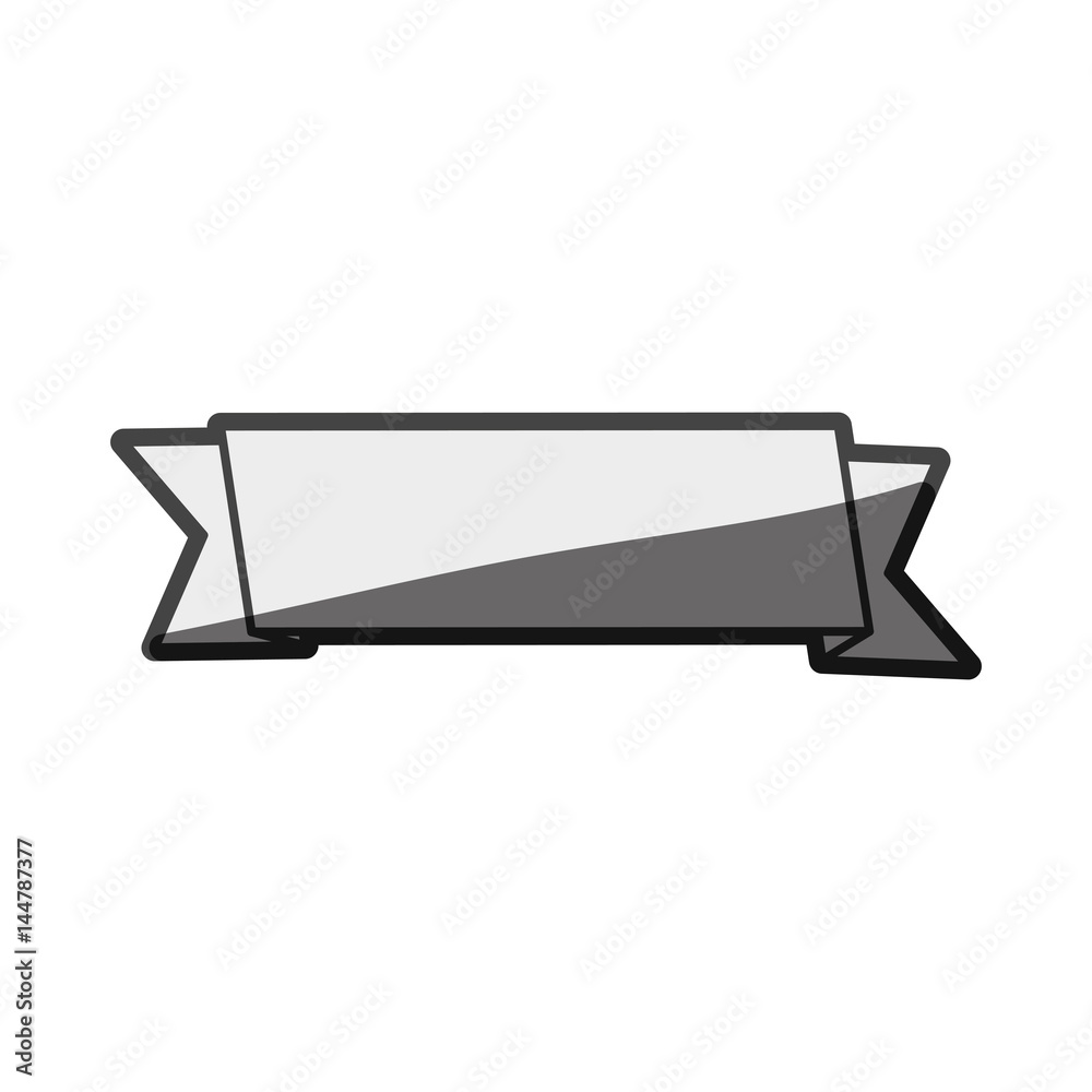 monochrome silhouette sketch ribbon tape decorative vector illustration monochrome silhouette sketch ribbon tape decorative vector illustration