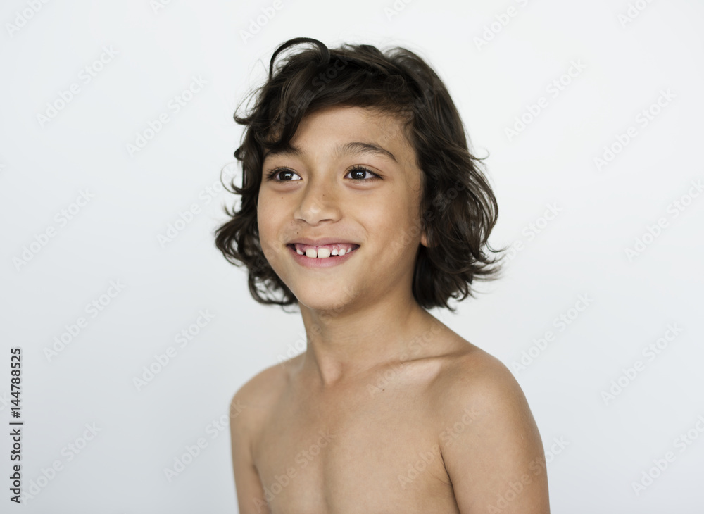 Obraz premium Kid Childhood People Race Emotional Studio Shoot