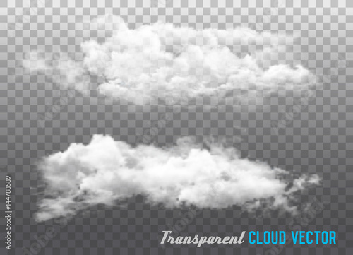 Transparent clouds. Vector.