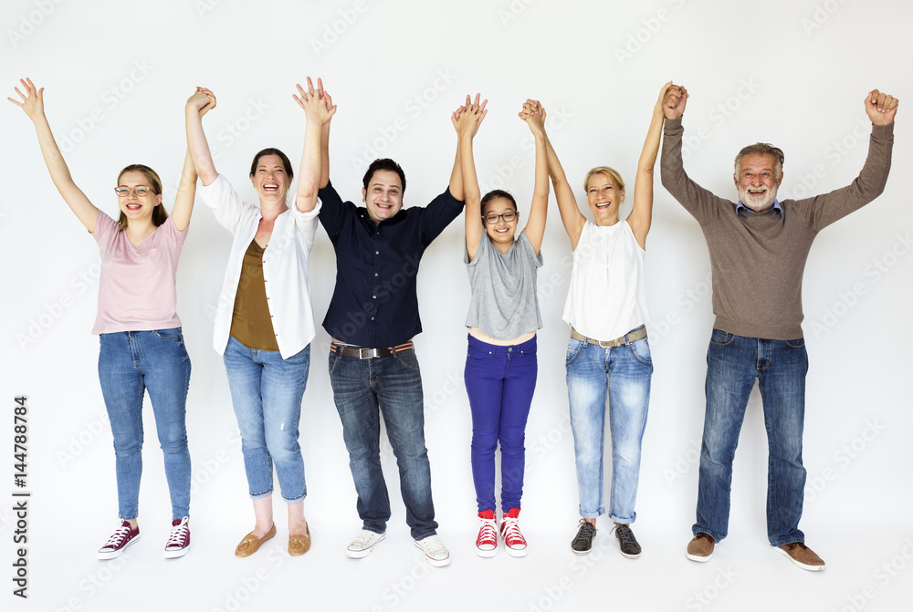 Group of diversity people standing together as a team Group of diversity people standing together as a team