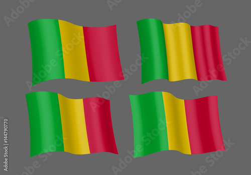 Waving flag of Mali