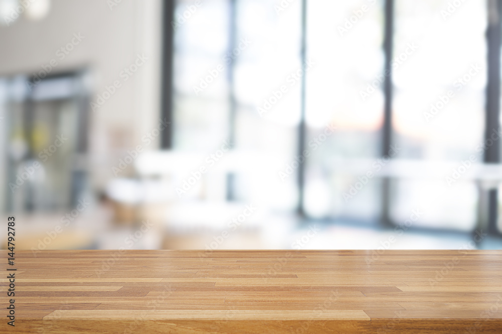 Empty wooden table and room interior decoration background, Empty wooden table and room interior decoration background,