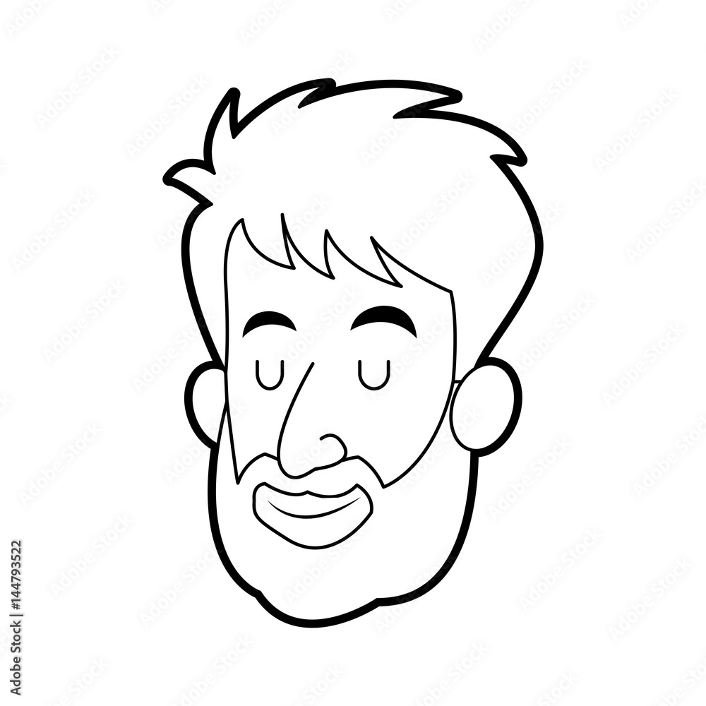 happy man with closed eyes icon image vector illustration design happy man with closed eyes icon image vector illustration design