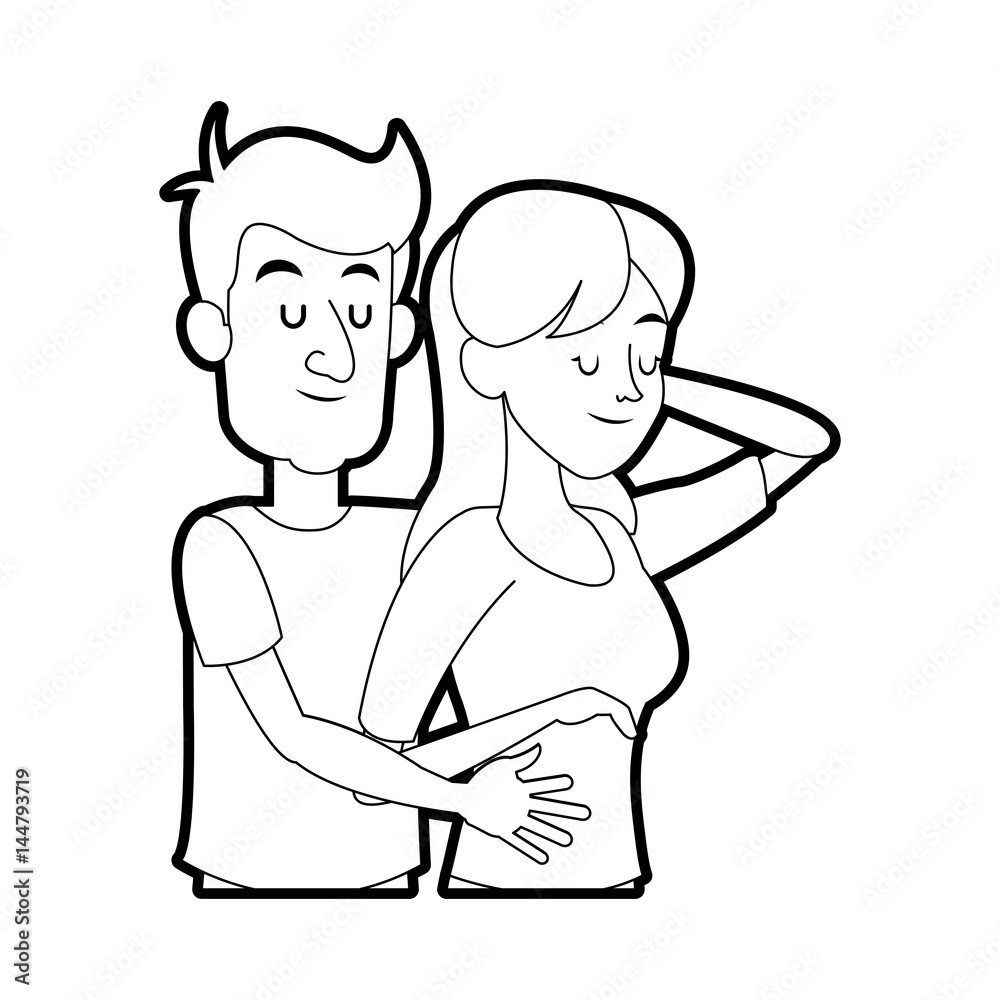 woman man couple hugging icon image vector illustration design woman man couple hugging icon image vector illustration design