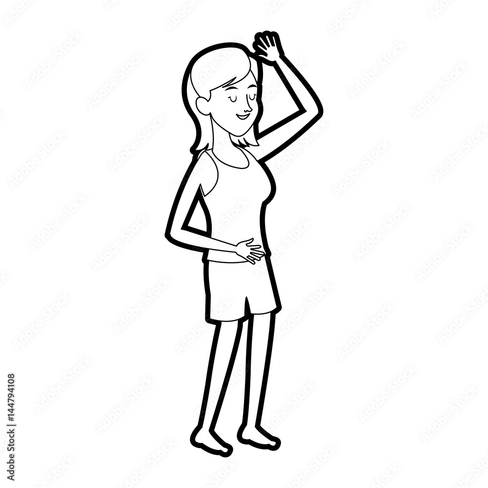 happy pretty woman with closed eyes icon image vector illustration design happy pretty woman with closed eyes icon image vector illustration design