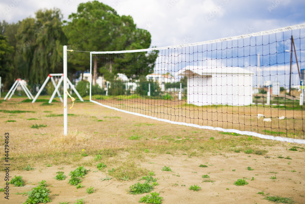 Fototapeta premium Net background for the game of volleyball