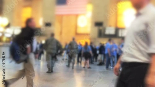 Wallpaper Mural Timelapse of commuters pass at Grand Terminal Torontodigital.ca