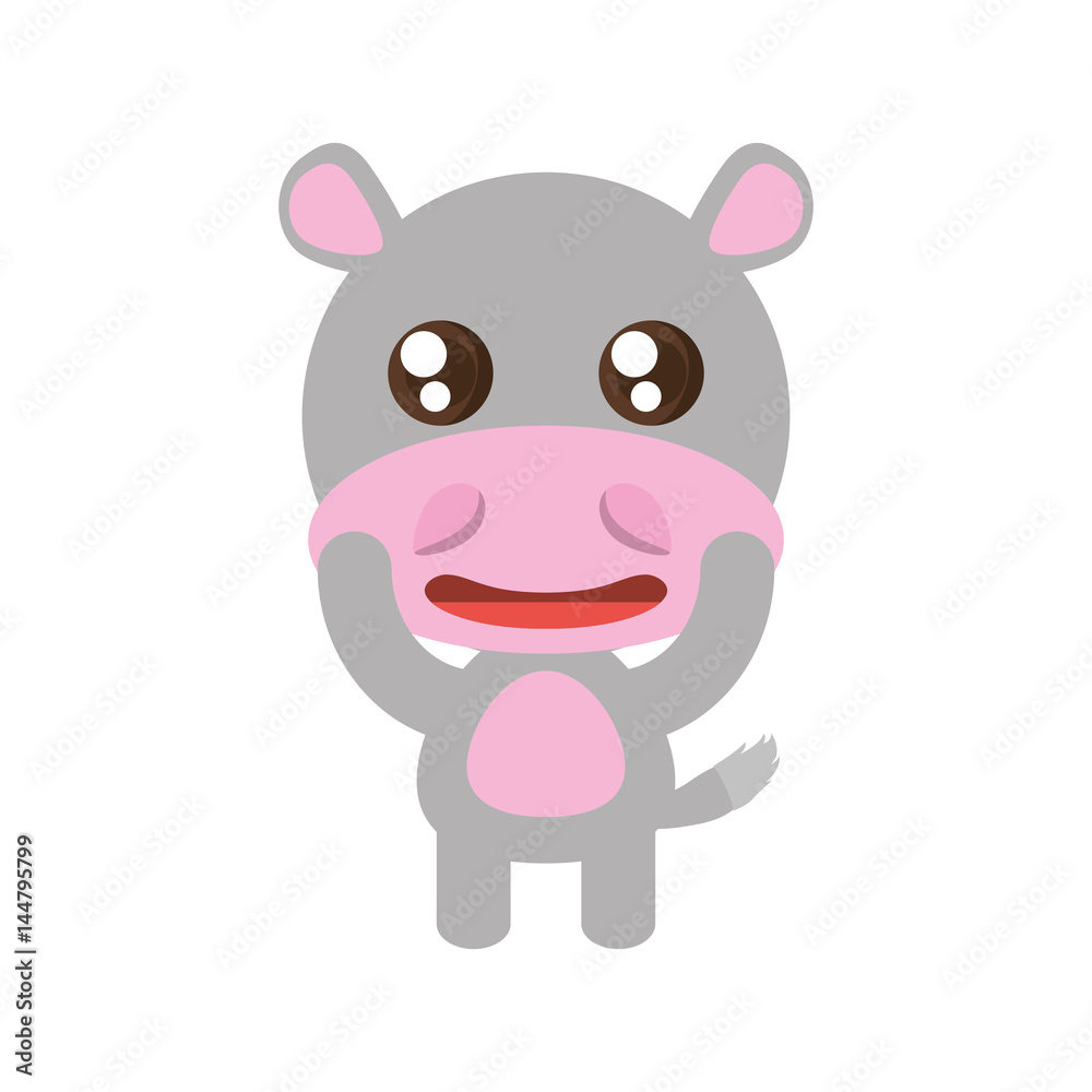 kawaii hippo animal toy vector illustration eps 10 kawaii hippo animal toy vector illustration eps 10