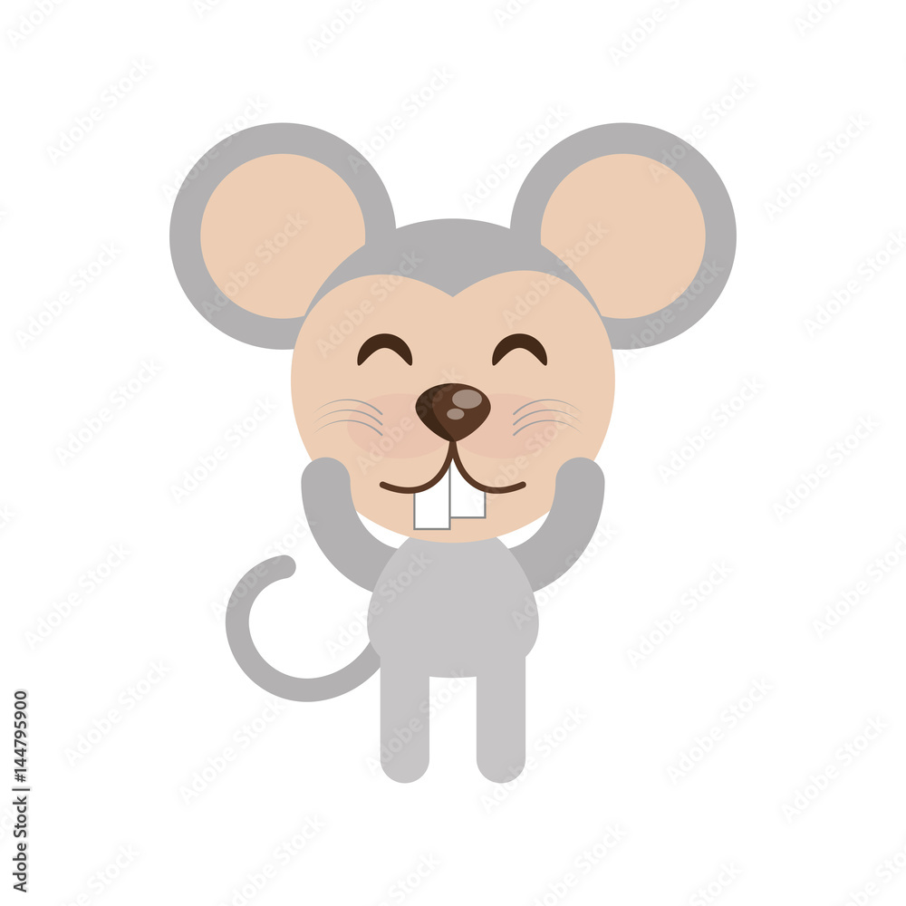 Obraz premium cute mouse animal character funny vector illustration eps 10
