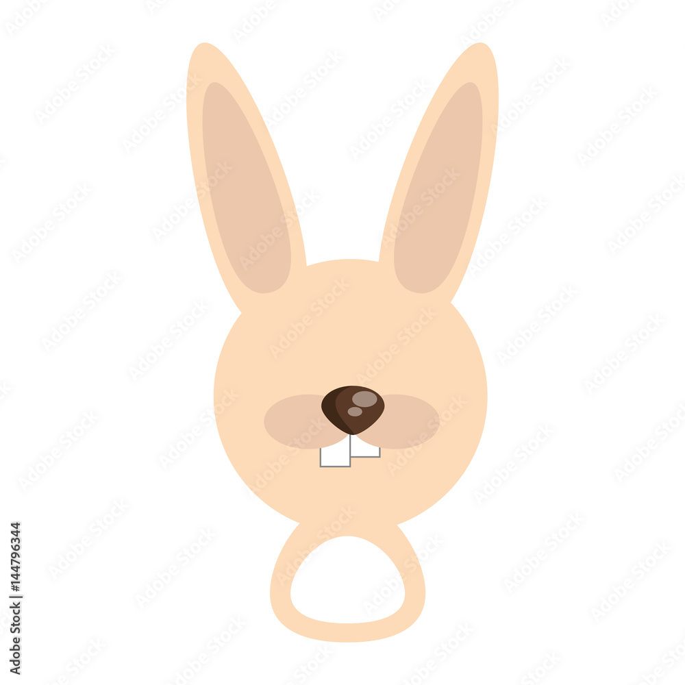 Obraz premium head cute rabbit animal image vector illustration eps 10