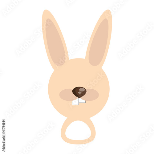 head cute rabbit animal image vector illustration eps 10