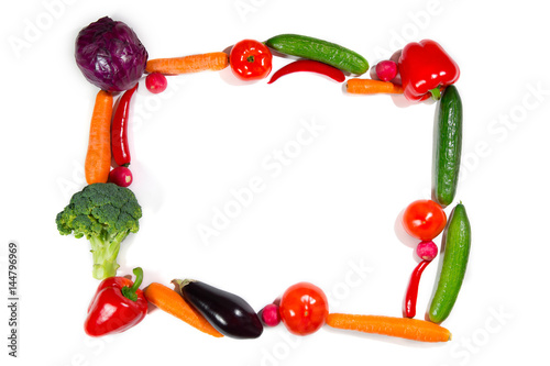 Many different vegetarian vegetables like frame.