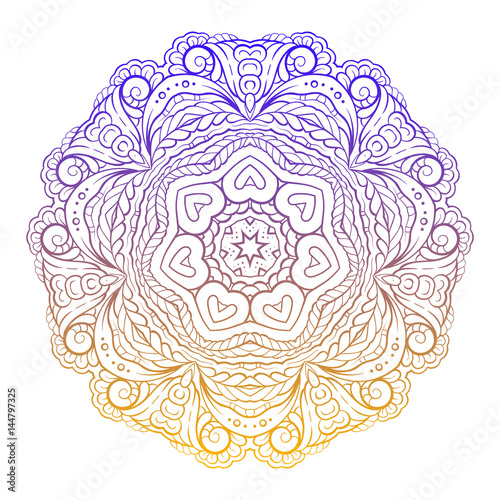 Vector ethnic colorful mandala pattern