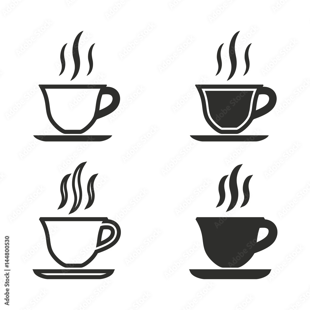 Coffee cup icons set. Coffee cup icons set.