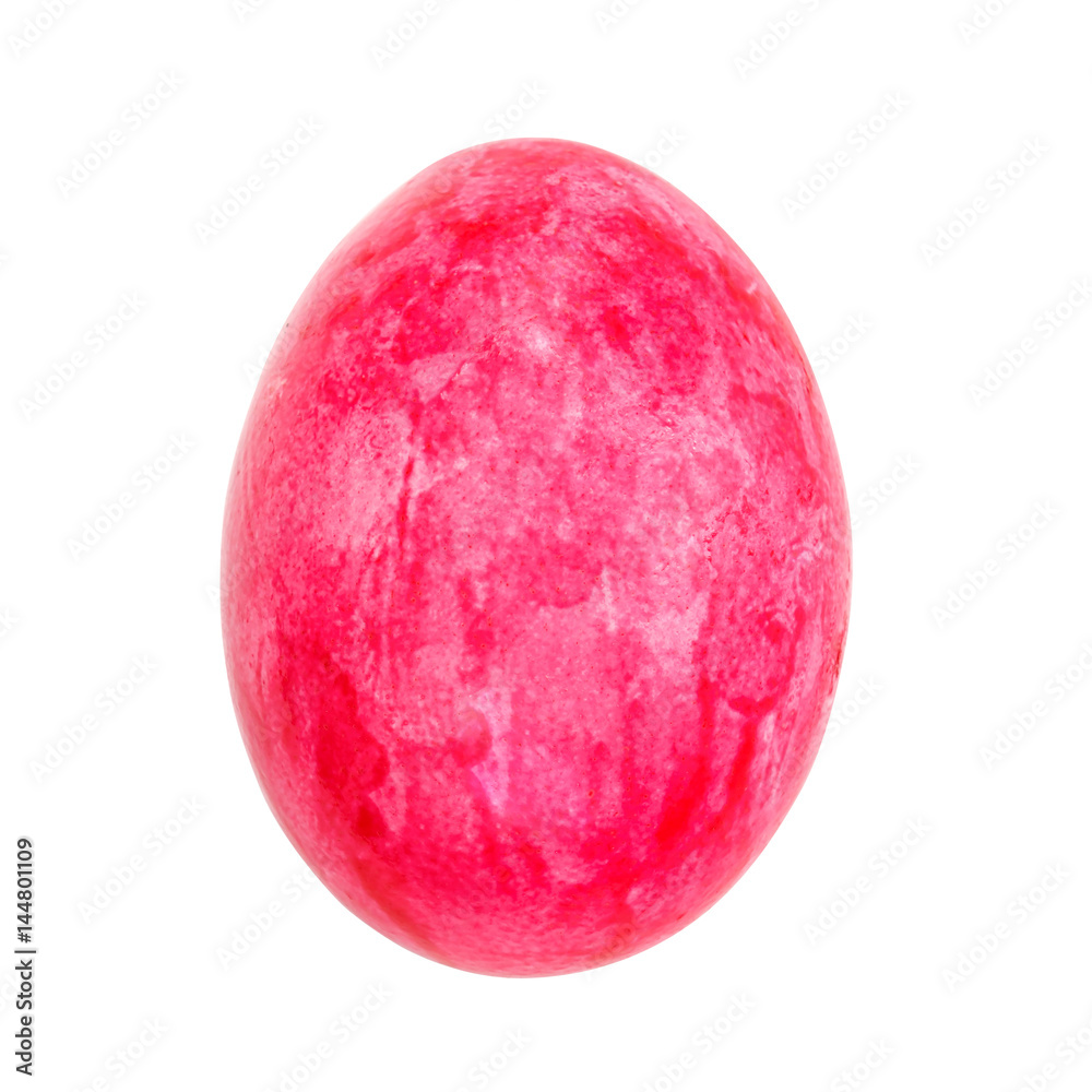Red Easter egg isolated on a white background Red Easter egg isolated on a white background