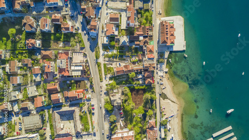 View from above on a beautiful resort town near the sea © watman