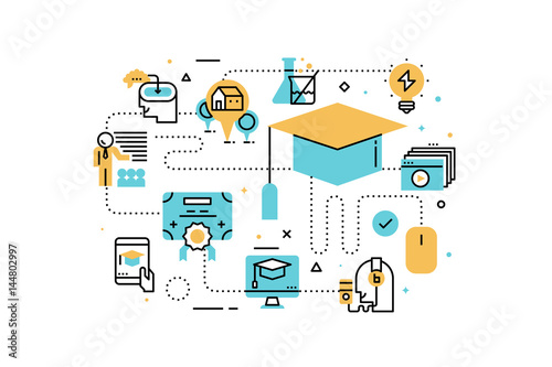 Online education illustration
