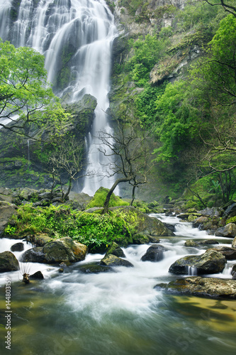 waterfall in deep forest