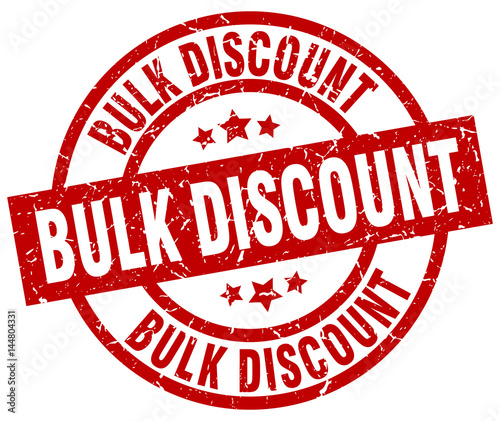 bulk discount round red grunge stamp