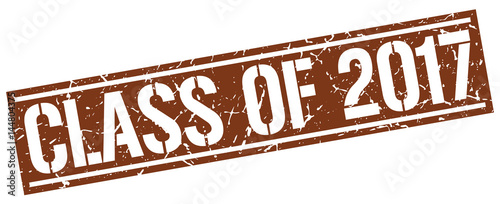 class of 2017 square grunge stamp