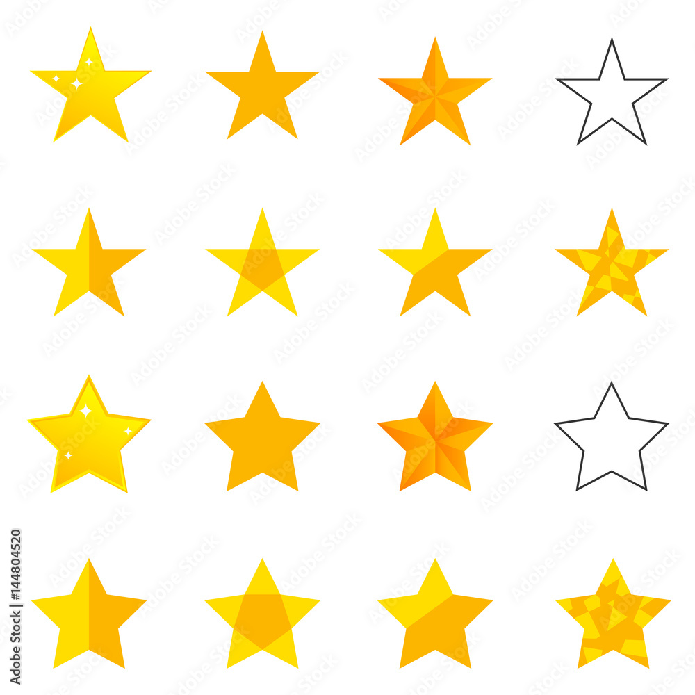 A set of golden stars A set of golden stars
