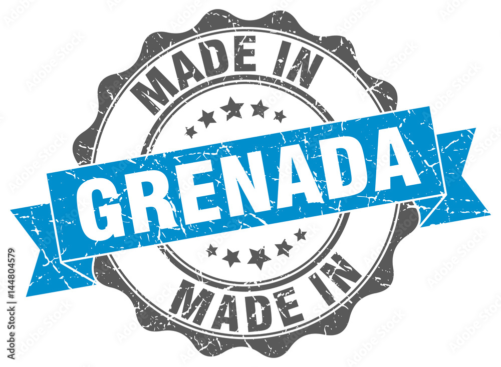 Fototapeta premium made in Grenada round seal