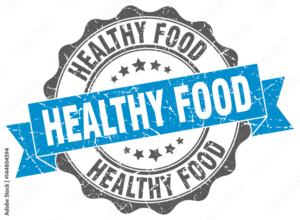 Fototapeta premium healthy food stamp. sign. seal
