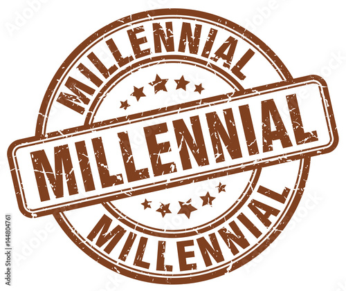millennial brown grunge stamp