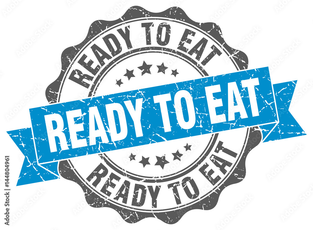Fototapeta premium ready to eat stamp. sign. seal