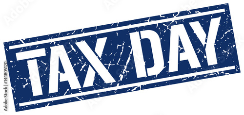 tax day square grunge stamp