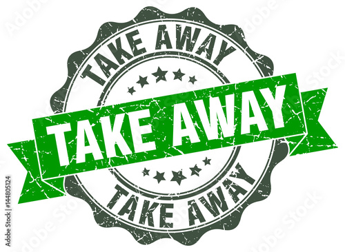 take away stamp. sign. seal