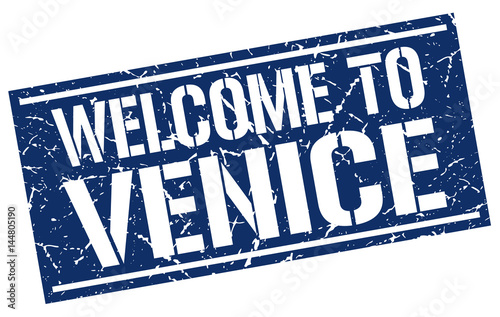 welcome to Venice stamp