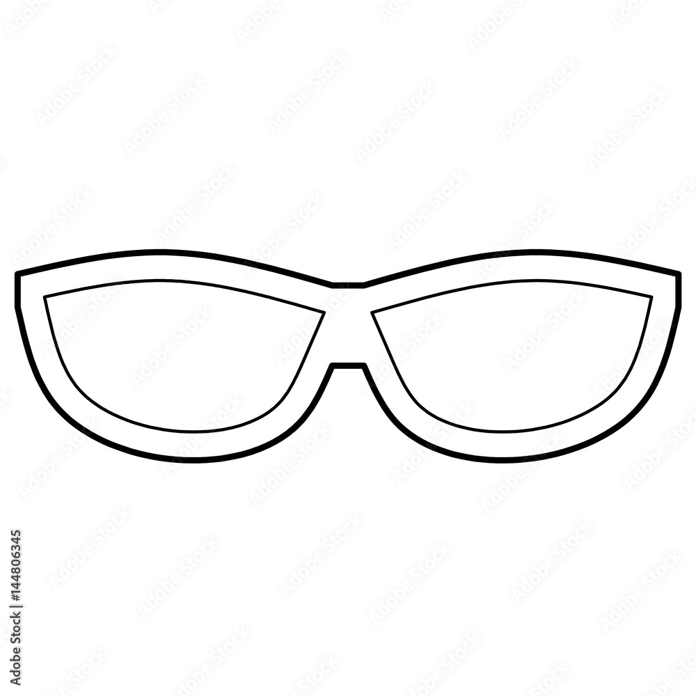 Fototapeta premium Glasses and sunglasses vector 