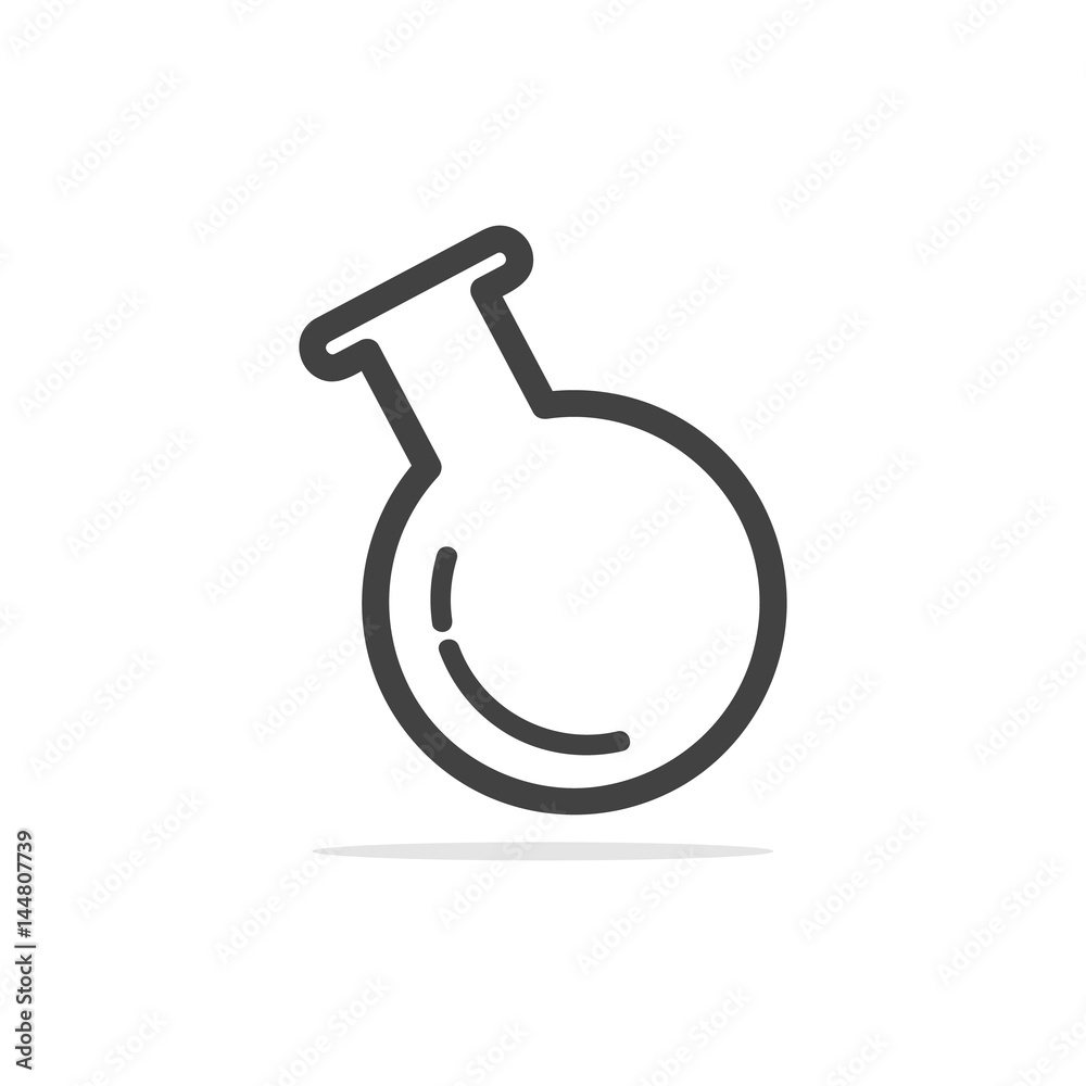 Chemical test tube icon on white background, flat style. Chemical test tube icon on white background, flat style.