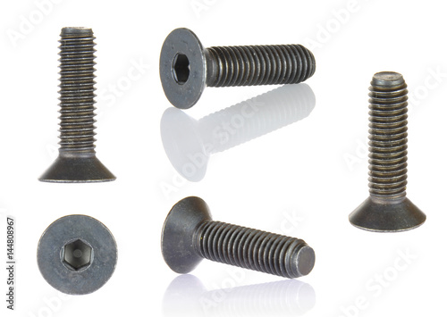 Принти на полотні Countersunk hex bolt, isolated on white background
