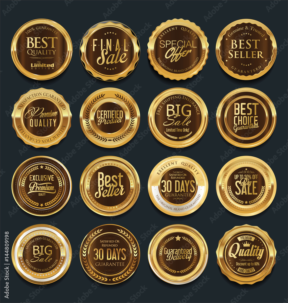 Luxury golden design elements collection Luxury golden design elements collection