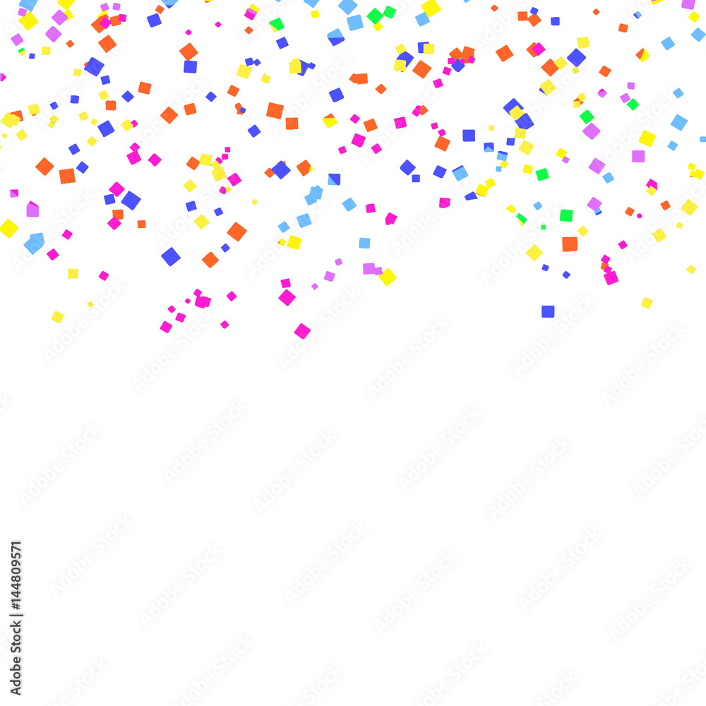 Color confetti on white vector eps 10