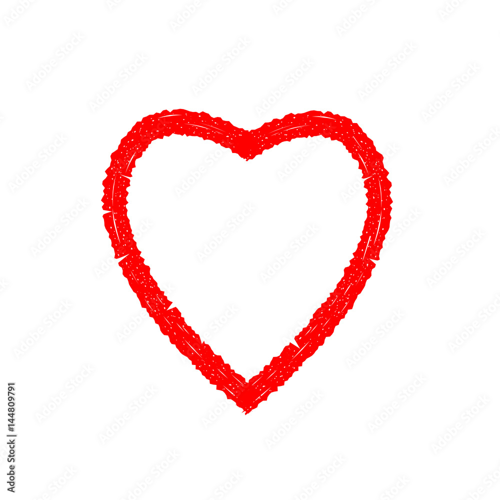Grunge red heart