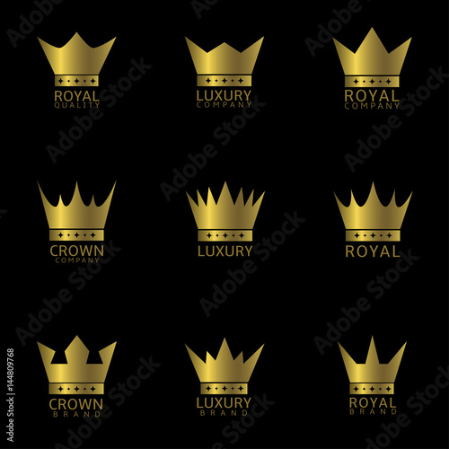 Golden crown label