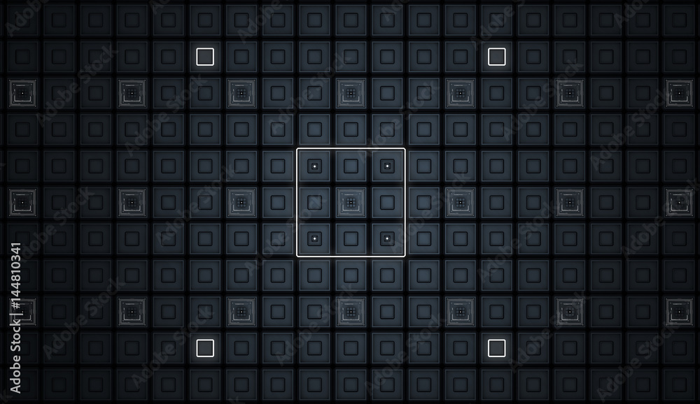 3d abstract background made of squares and glow