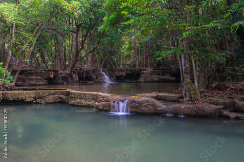 Huaymaekamin Waterfall in  Kanchanaburi Province  Thailand