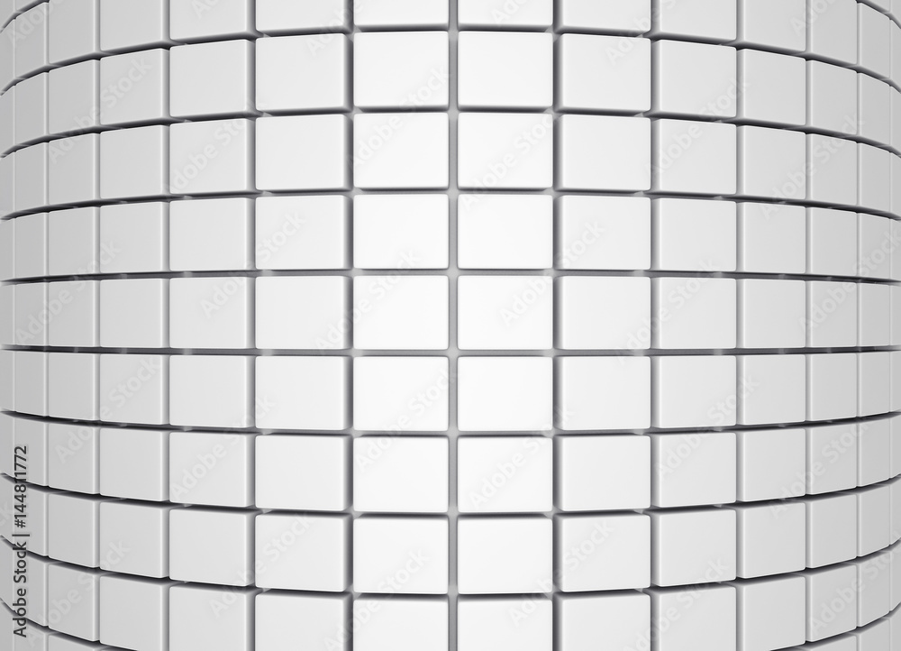 Fototapeta premium Abstrakta 3d biały geometryczny tło. Biała tekstura z cieniem. Renderowanie 3D