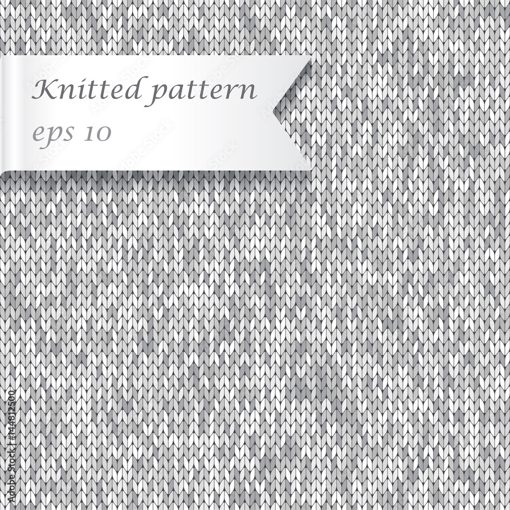 Knitted texture. Seamless knitted pattern. Realistic fabric for ...