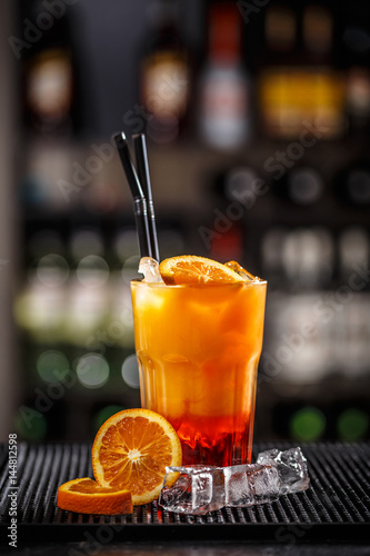 Cocktail with orange juice photo