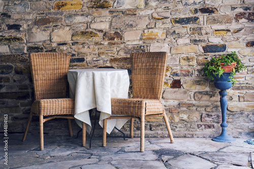 Street cafe. Cozy outdoor restaurant