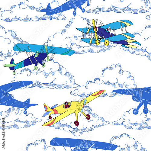 Tapety Seaml Colours Airplanes-03